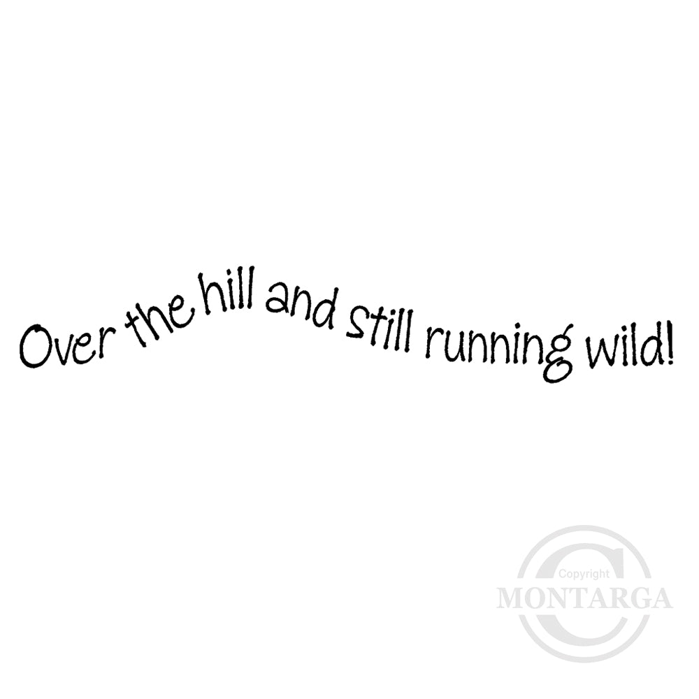 0165 BB - Over The Hill Wording Rubber Stamp