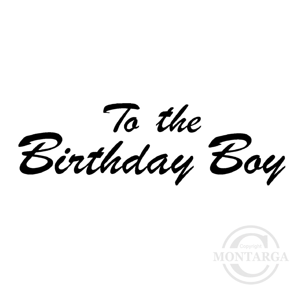 0183 BB - Birthday Boy Wording Rubber Stamp