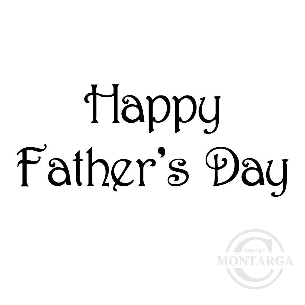 0205 B - Father's Day Wording Rubber Stamp