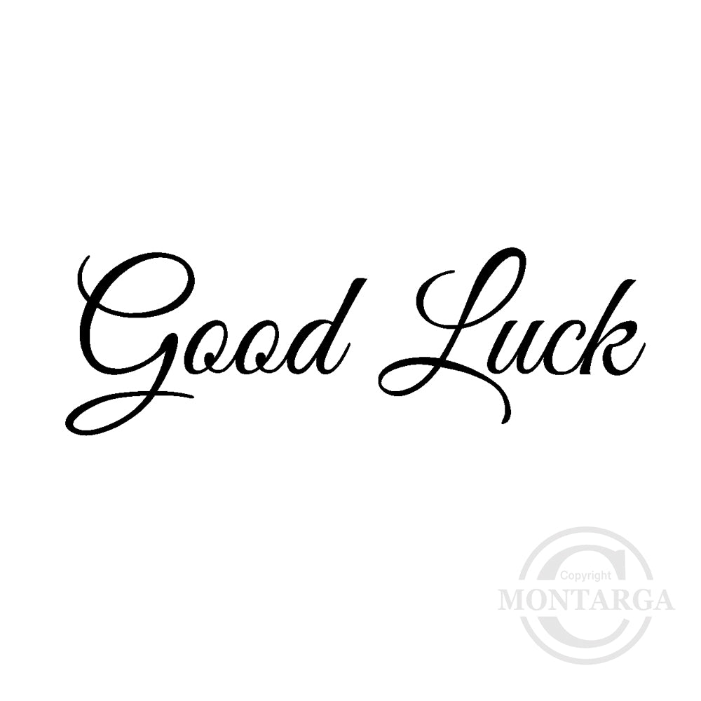 0215 B - Good Luck Wording Rubber Stamp