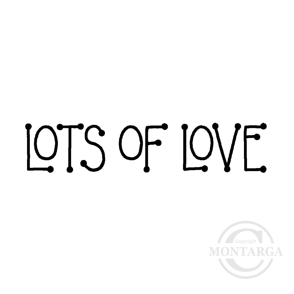 0228 B - Lots of Love Wording Rubber Stamp