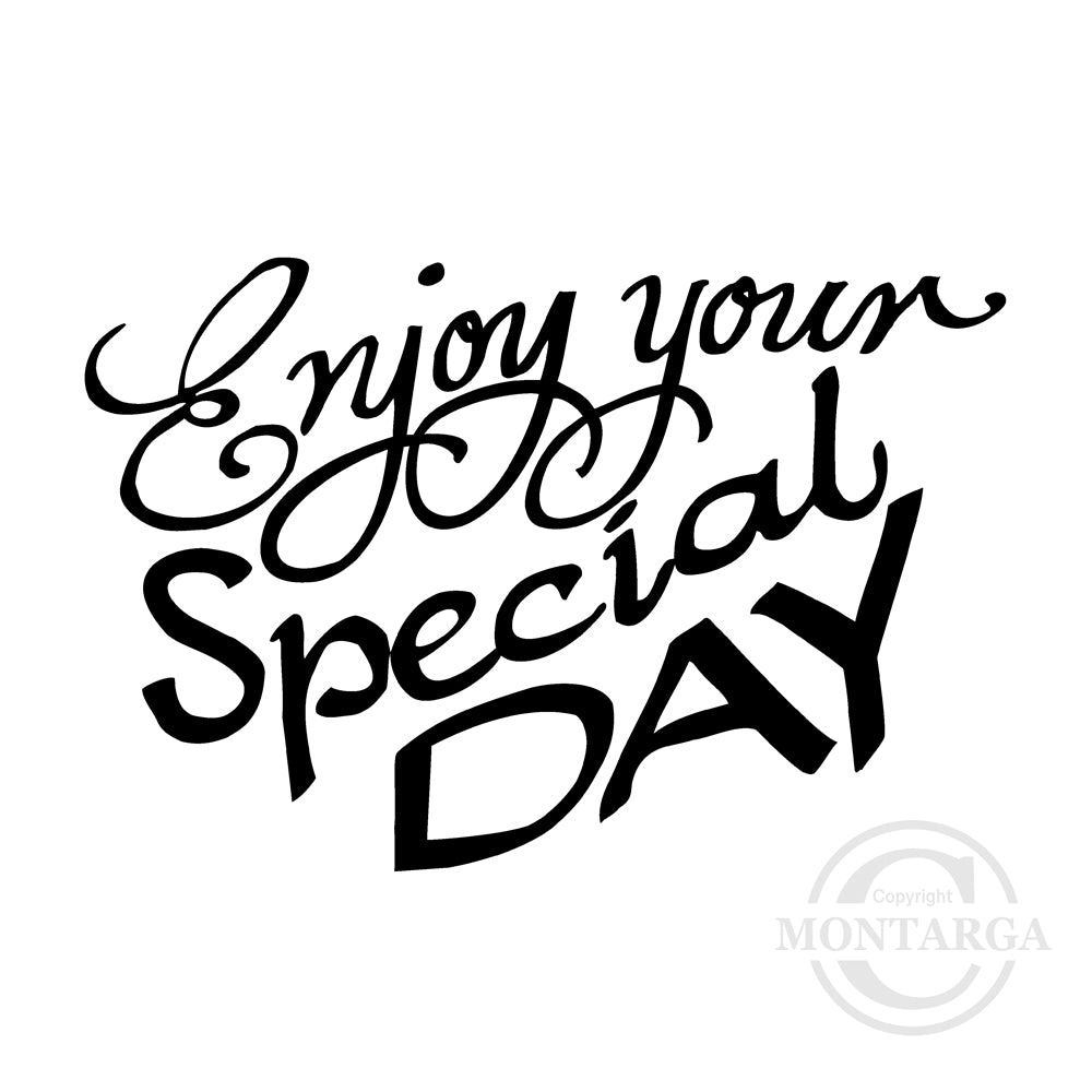 0245 E - Special Day Wording Rubber Stamp