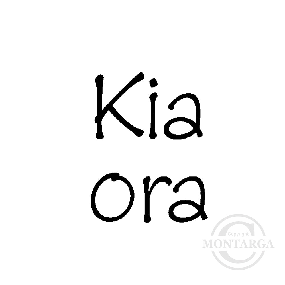 0310 A - Kia Ora Wording Rubber Stamp