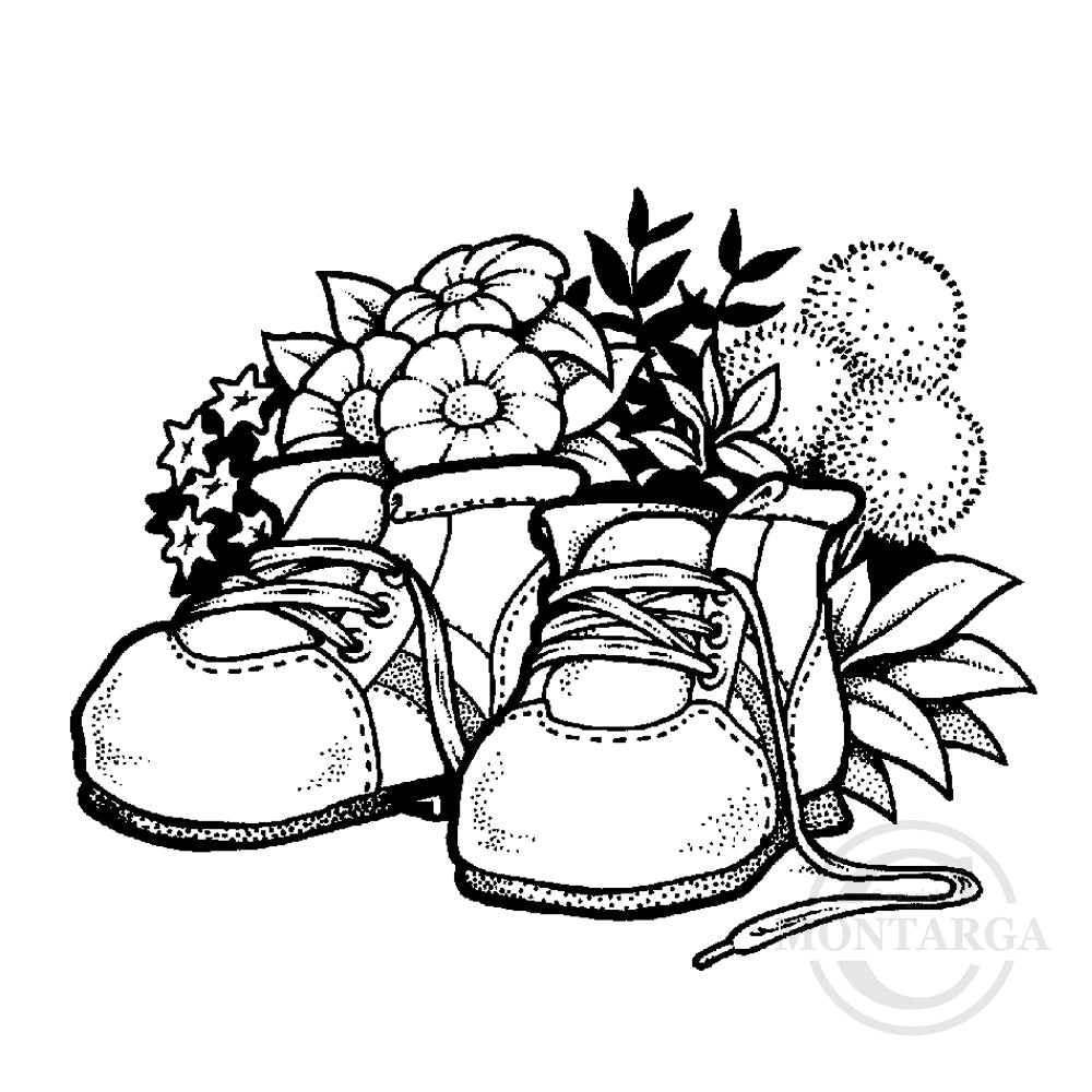 0367 G - Baby Shoes Rubber Stamp