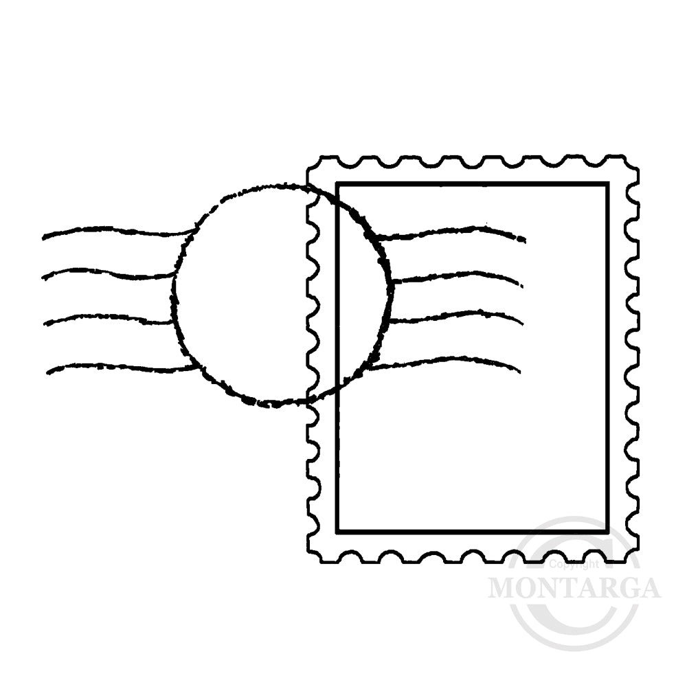 0400 E - Postage Stamp Rubber Stamp