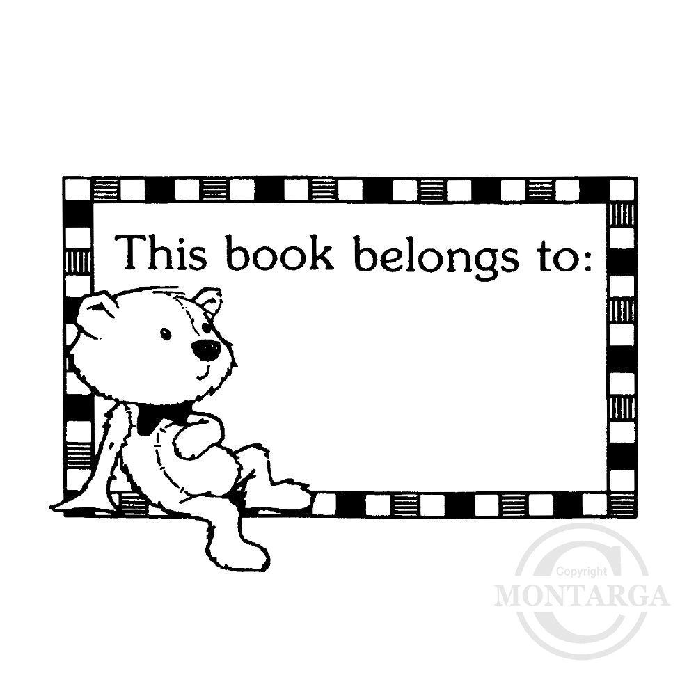0405 E - This Book Belongs To Rubber Stamp