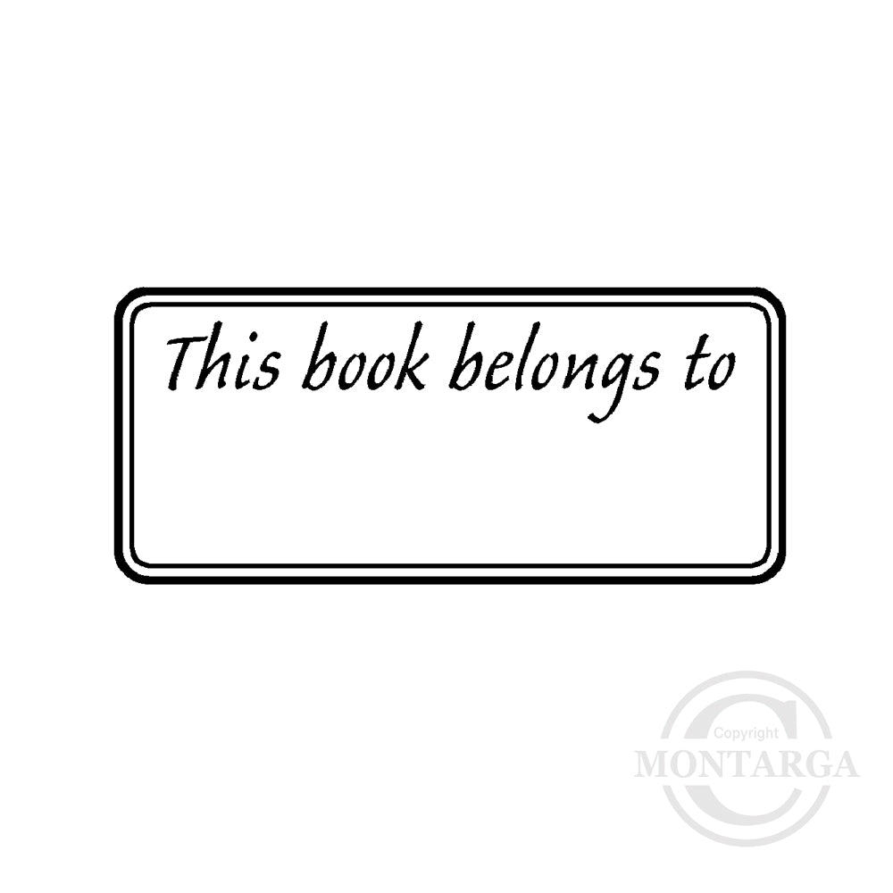 0410 B - This Book Belongs To Rubber Stamp