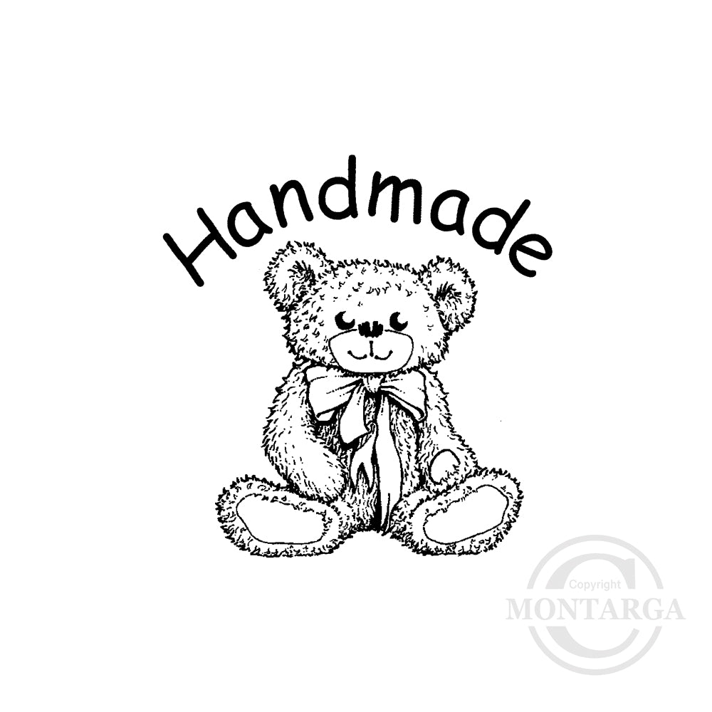 0434 A - Handmade - Teddy Rubber Stamp