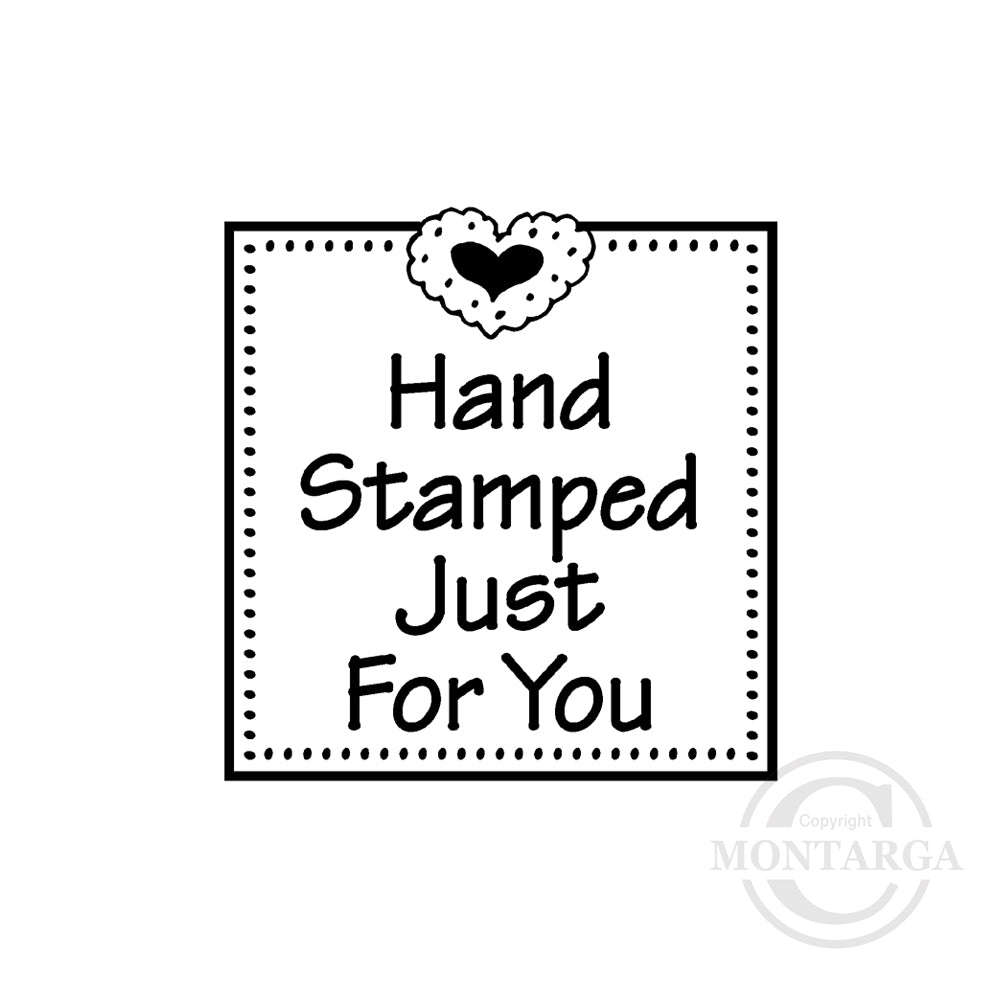 0447 A - Hand Stamped Rubber Stamp