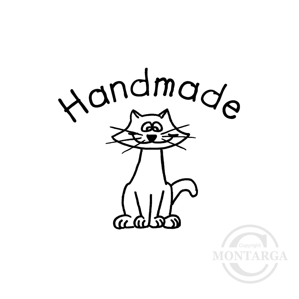 0457 A - Handmade - Cat Rubber Stamp