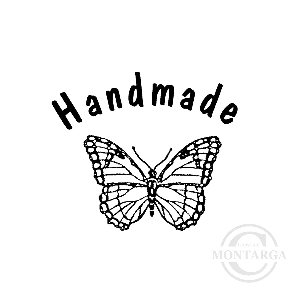 0458 A - Handmade - Butterfly Rubber Stamp