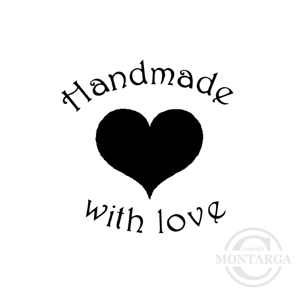 0460 A - Handmade With Love Rubber Stamp