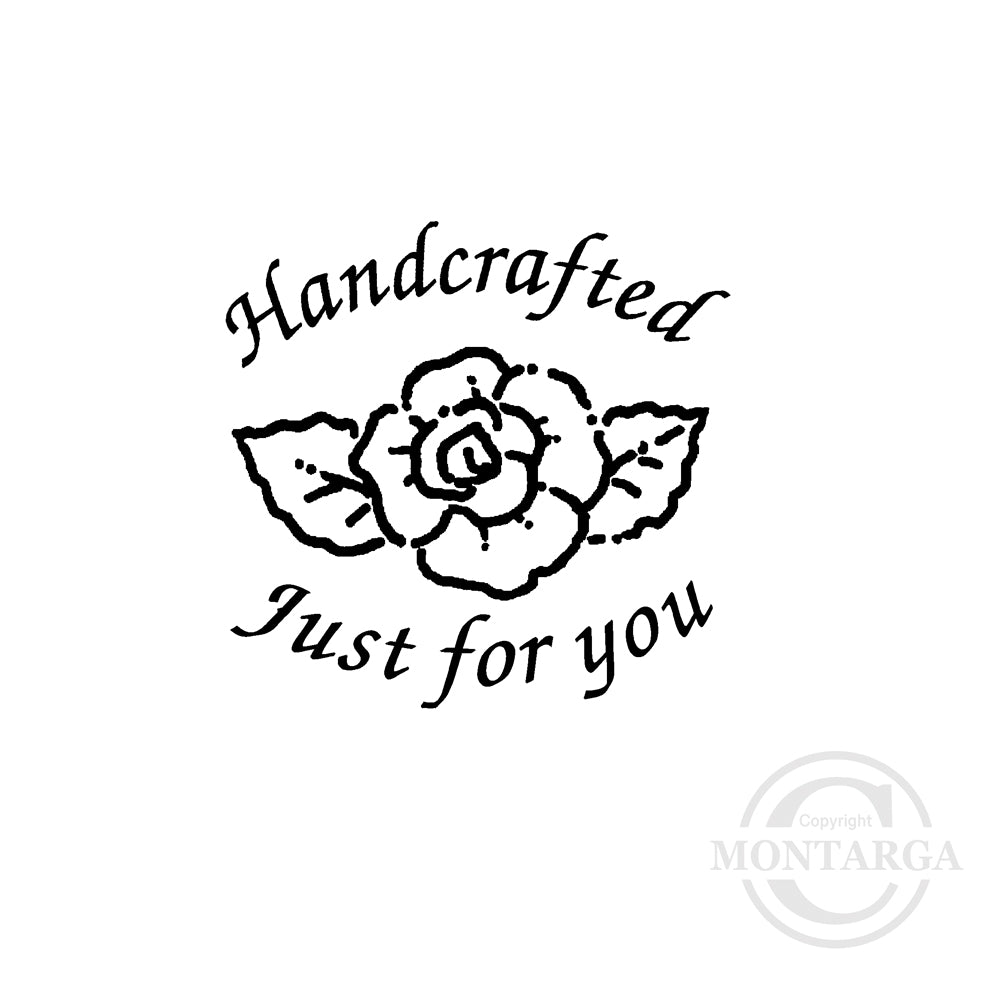 0463 A - Handcrafted Just For You Rubber Stamp