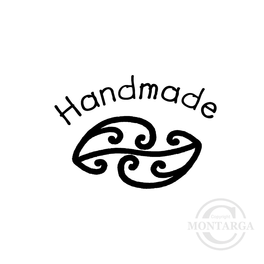0464 A - Handmade - Koru Rubber Stamp