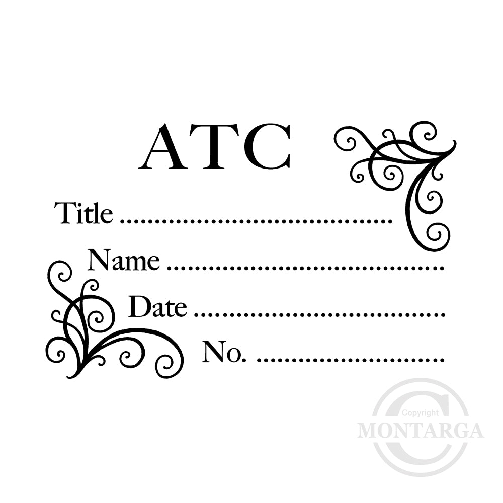 0495 E - ATC Label Rubber Stamp