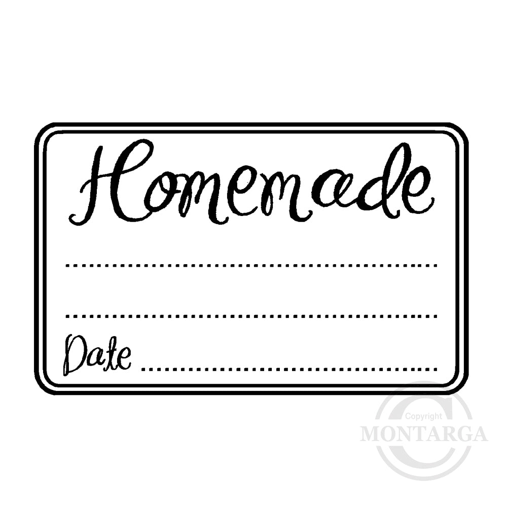 0496 E - Homemade Label Rubber Stamp