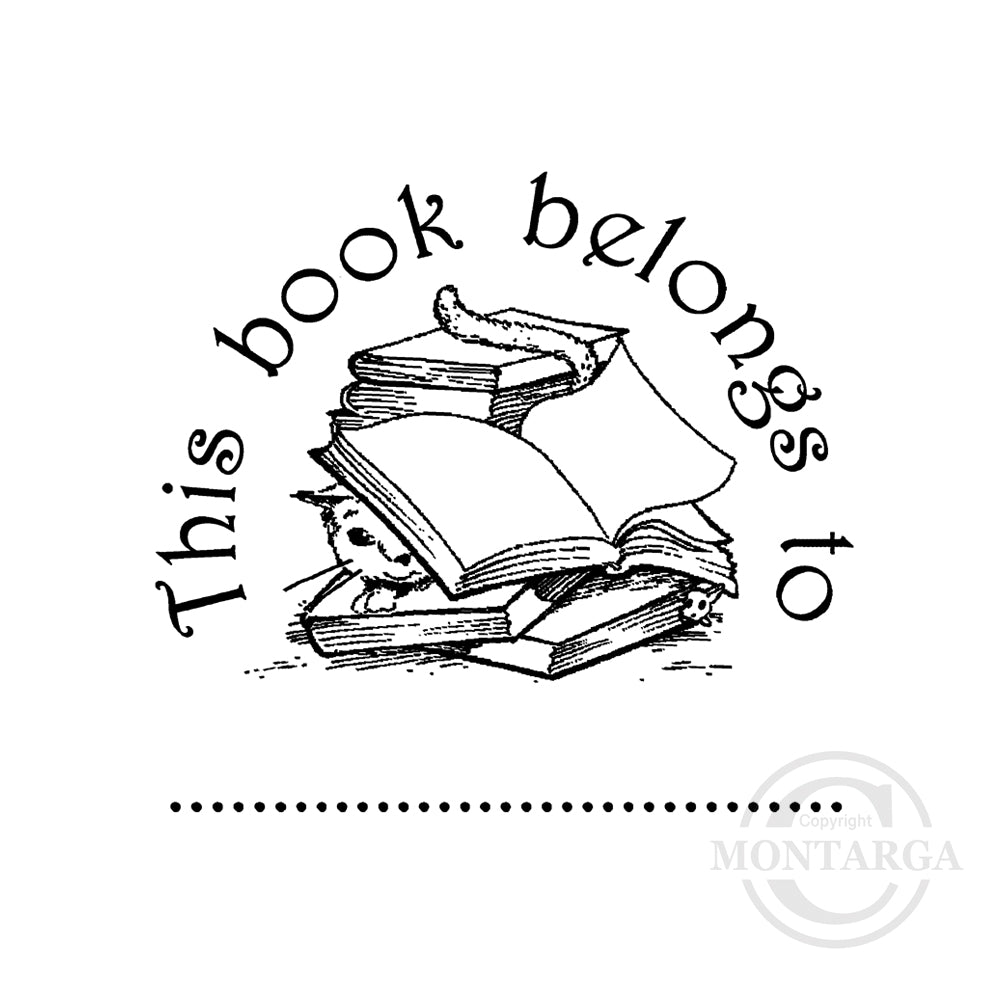 0498 D - This Book Belongs To Rubber Stamp