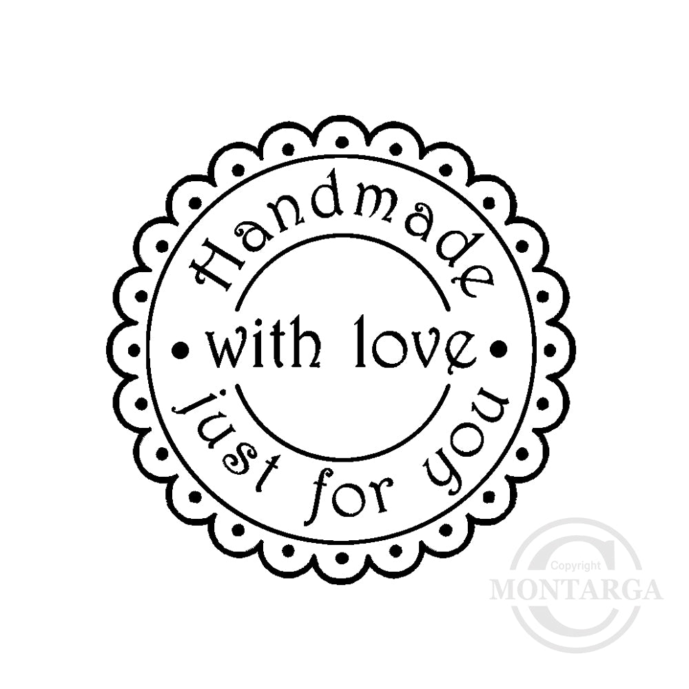 0500 C - Handmade With Love Rubber Stamp