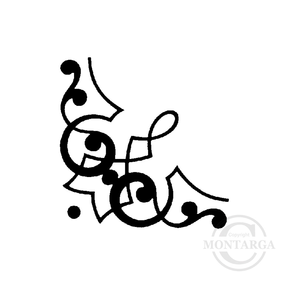 0518 A - Corner Pattern Rubber Stamp