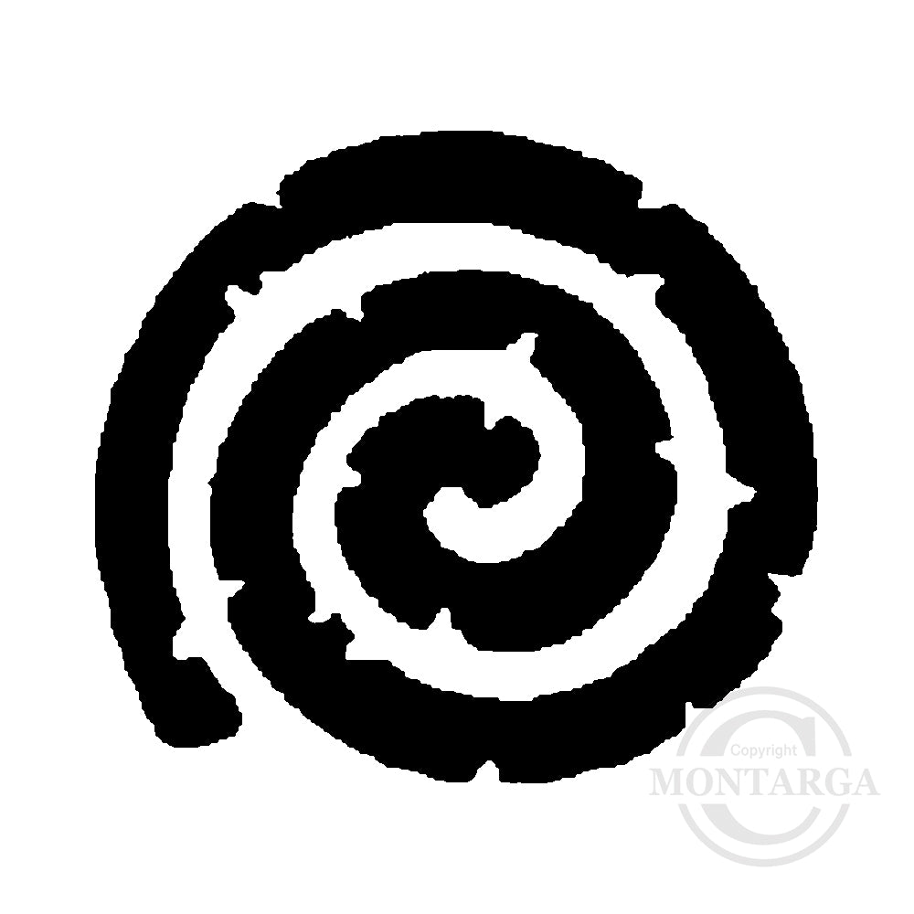 0532 A or C - Spiral Pattern Rubber Stamp