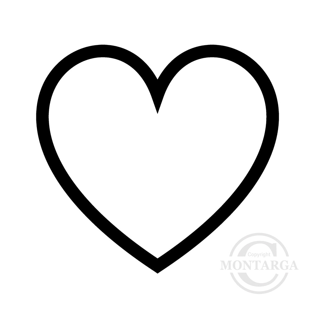 0540 A - Outline Heart Rubber Stamp