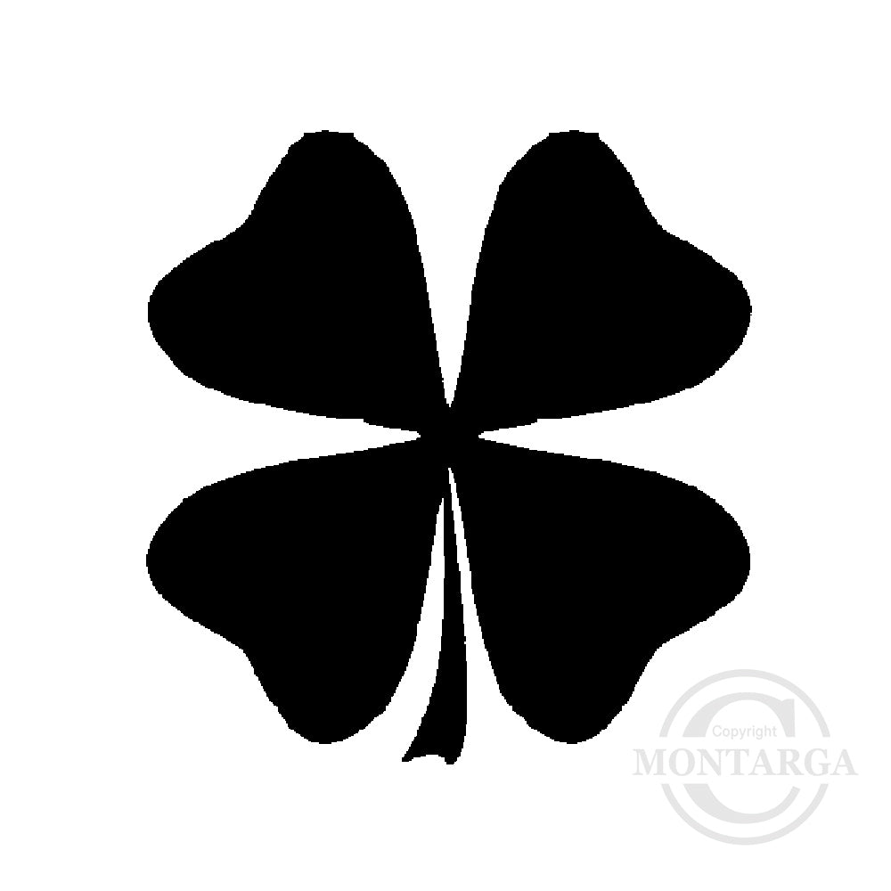 0580 A - Four Leaf Clover Rubber Stamp