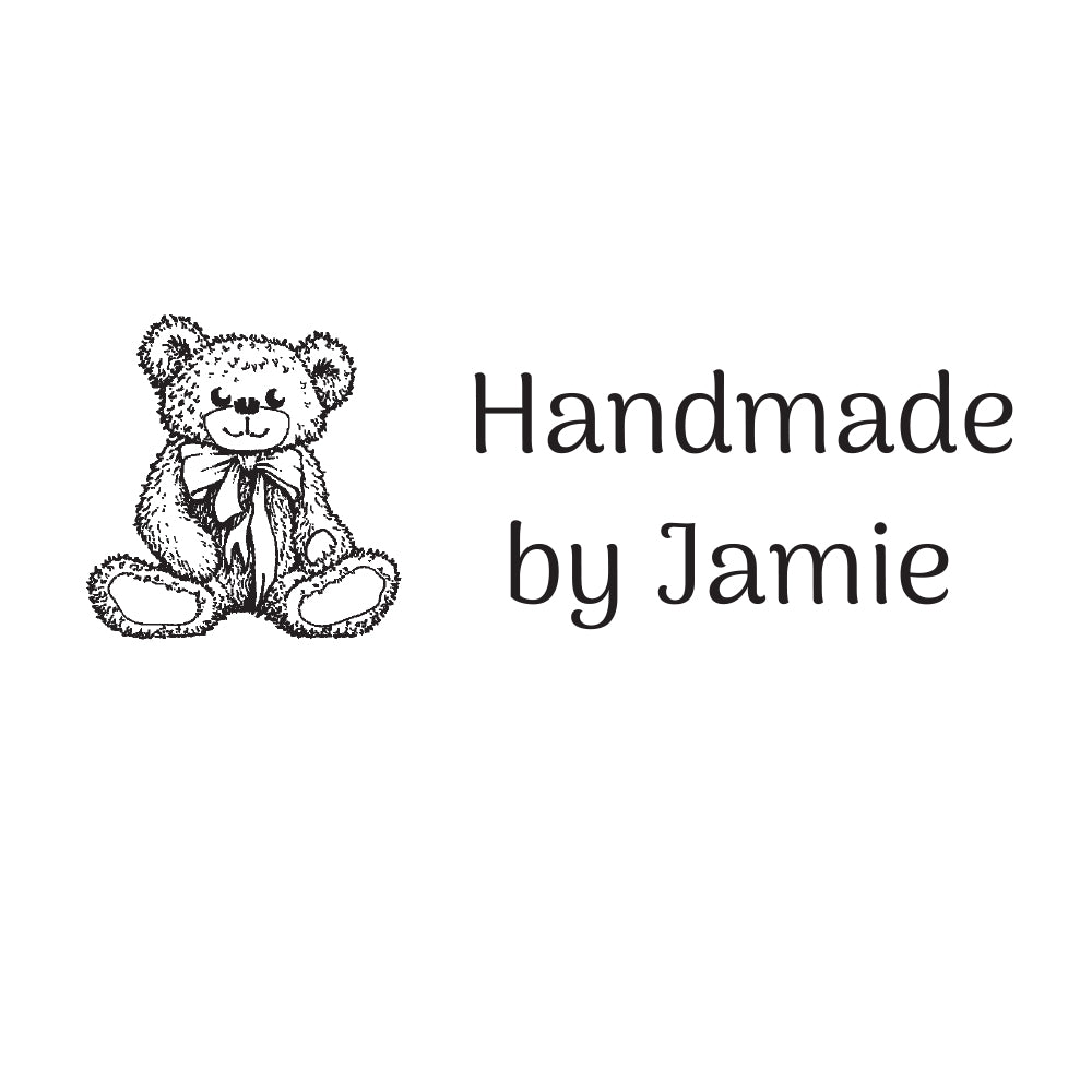 0718 B Teddy - Personalised Rubber Stamp