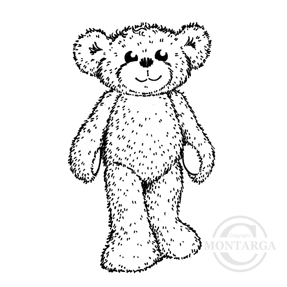 0727 E - Teddy Rubber Stamp