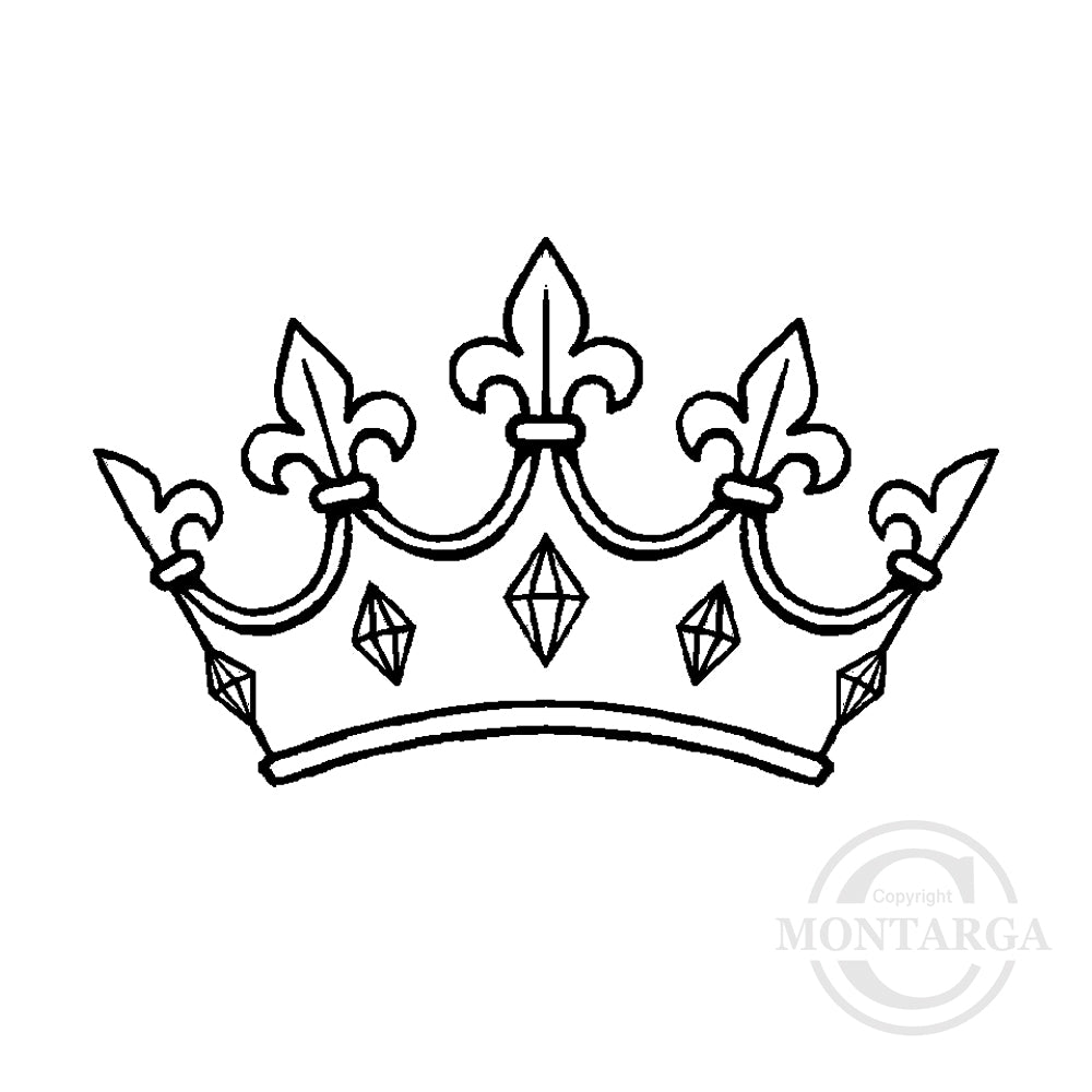 0865 B - Crown Rubber Stamp