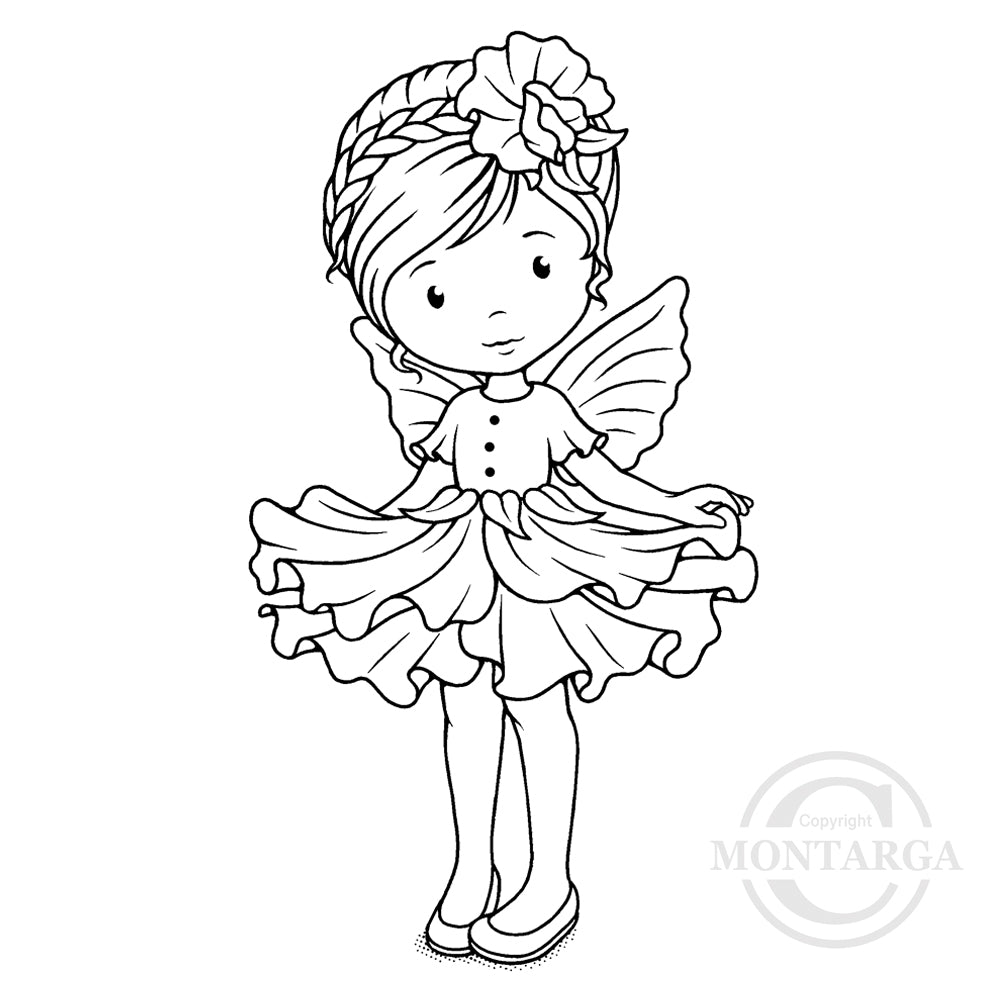 0871 GG - Sweetpea Fairy Rubber Stamp