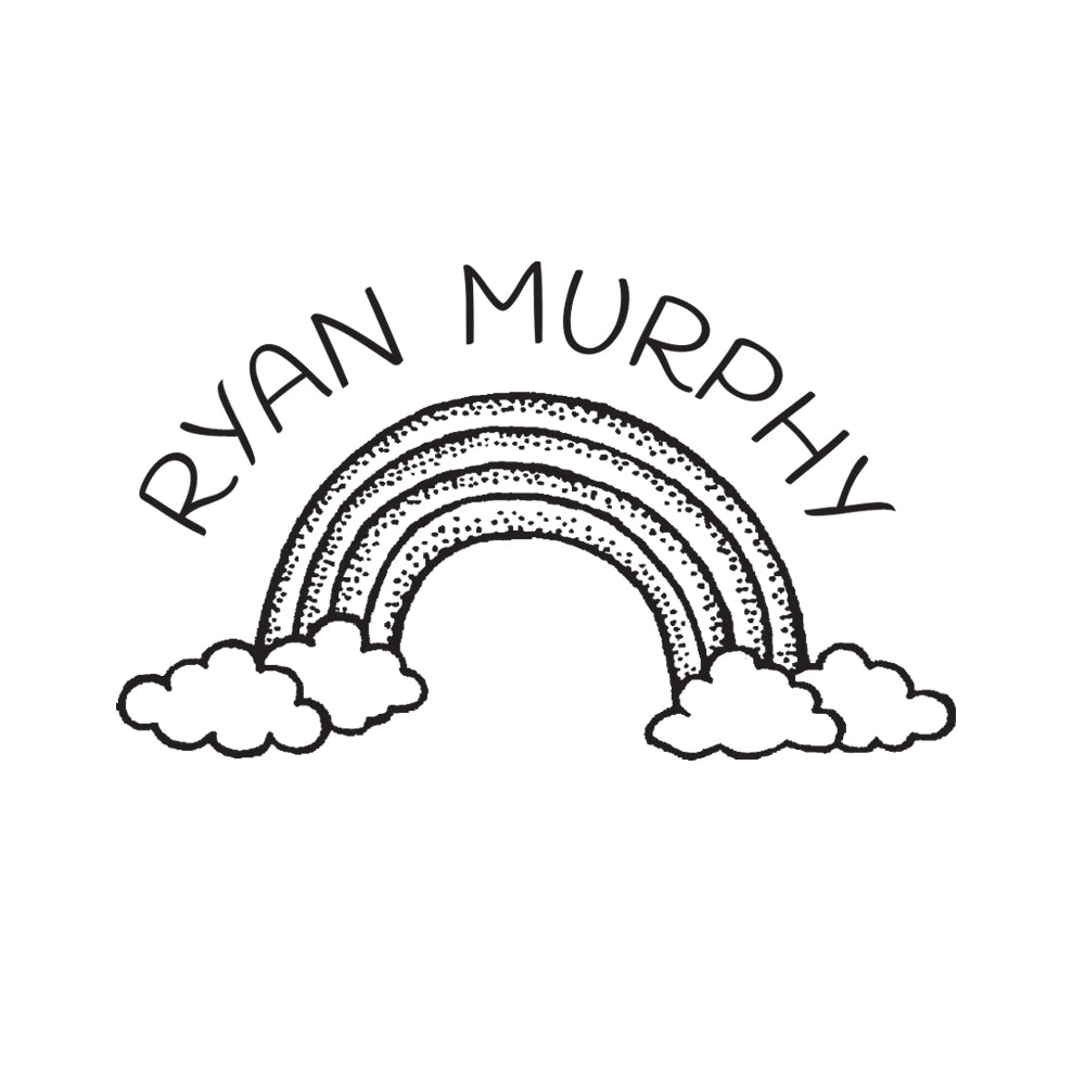 0905 B Rainbow - Personalised Name Rubber Stamp