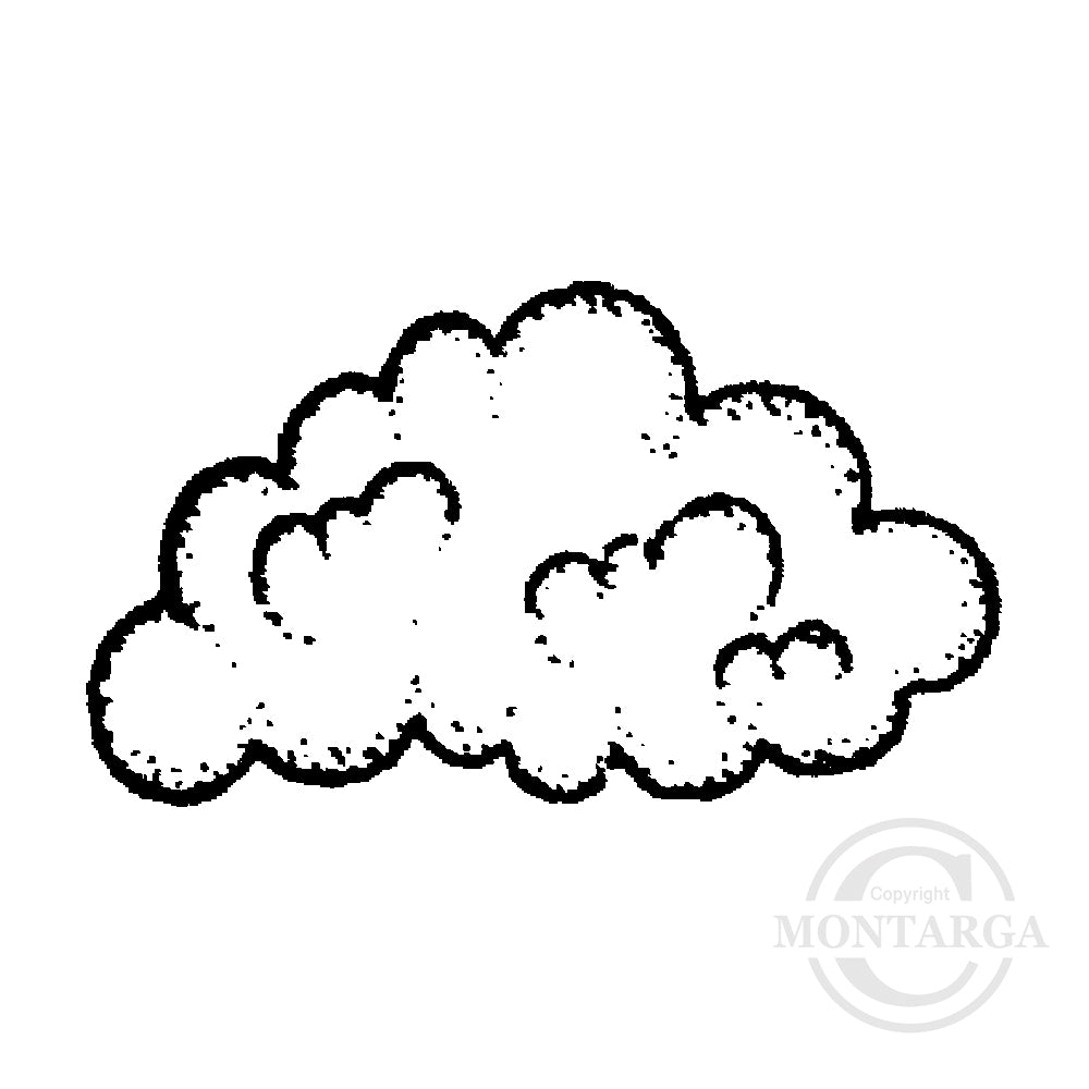 0911 B - Cloud Rubber Stamp