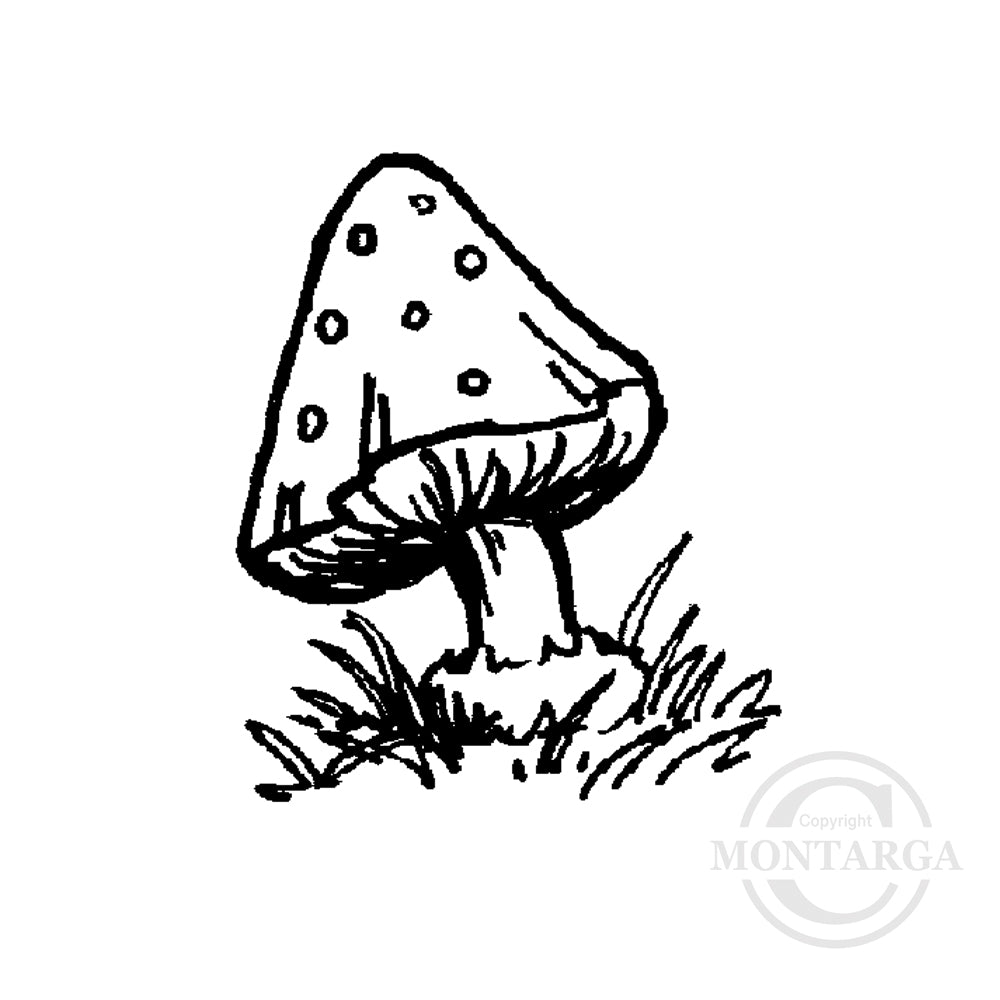0921 A - Mushroom Rubber Stamp