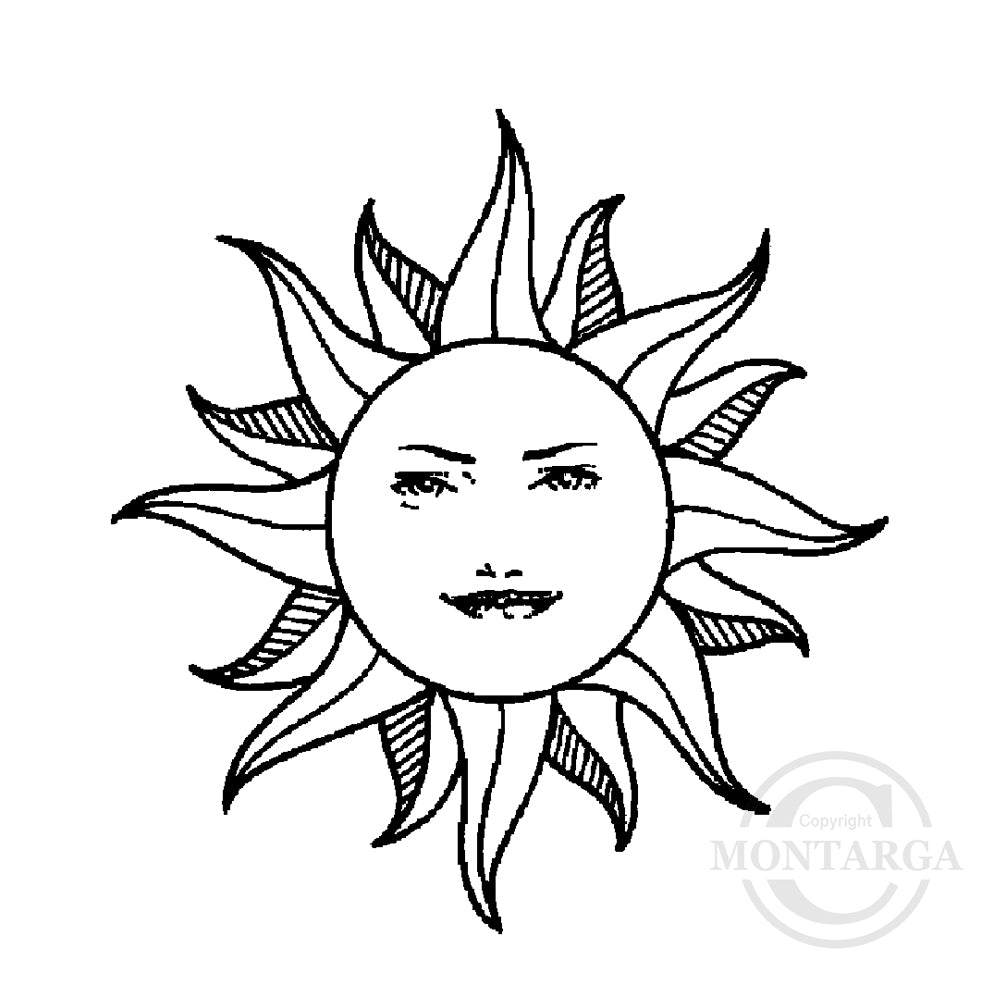 0935 D - Sun Rubber Stamp