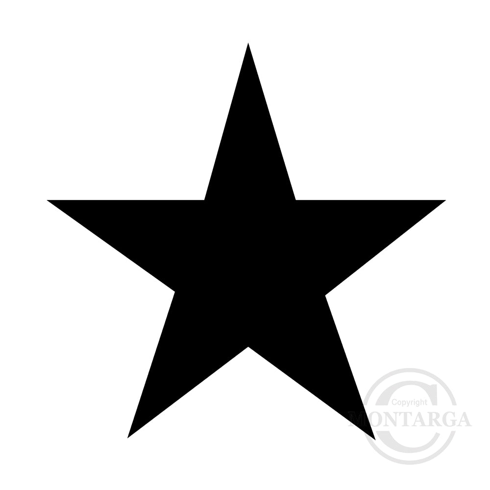 0945 C or A - Solid Star Rubber Stamp