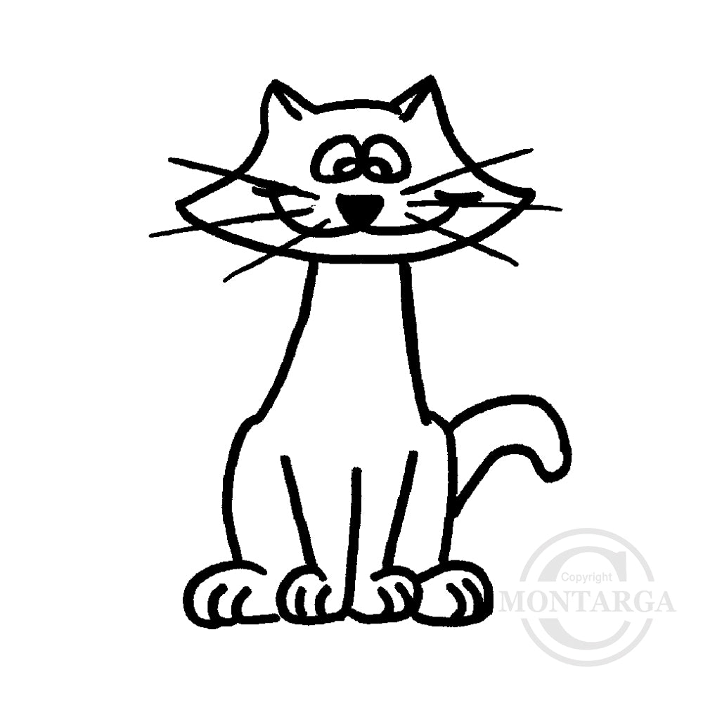 1006 C - Cat Rubber Stamp