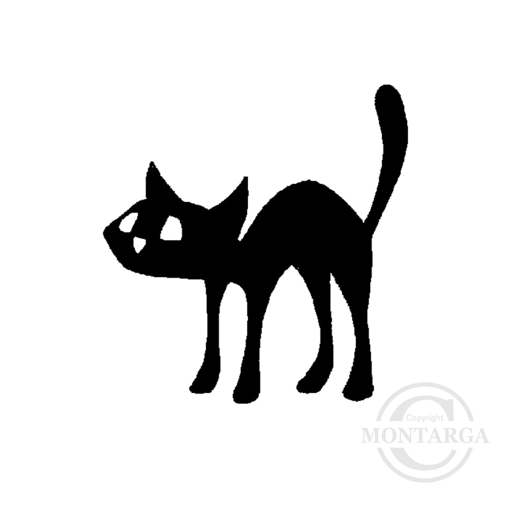 1023 A - Standing Cat Rubber Stamp