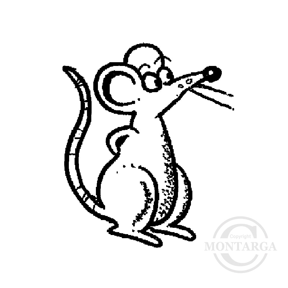 1037 A - Mouse Rubber Stamp
