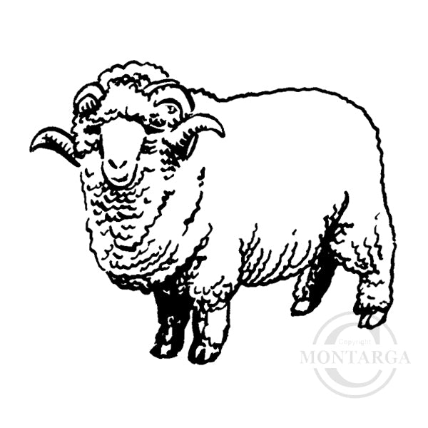 1209 C - Ram Rubber Stamp