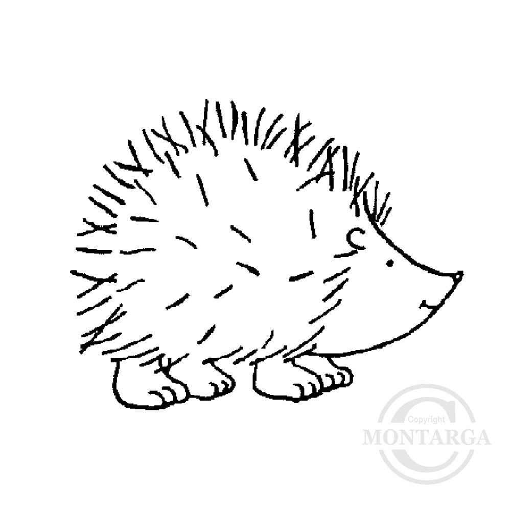1220 C or A - Hedgehog Rubber Stamp