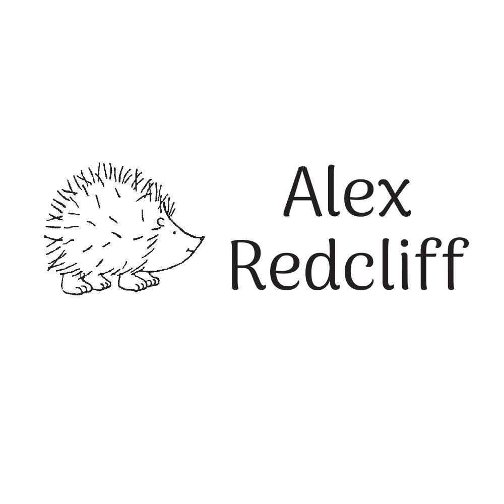 1220 B Hedgehog - Personalised Name Rubber Stamp