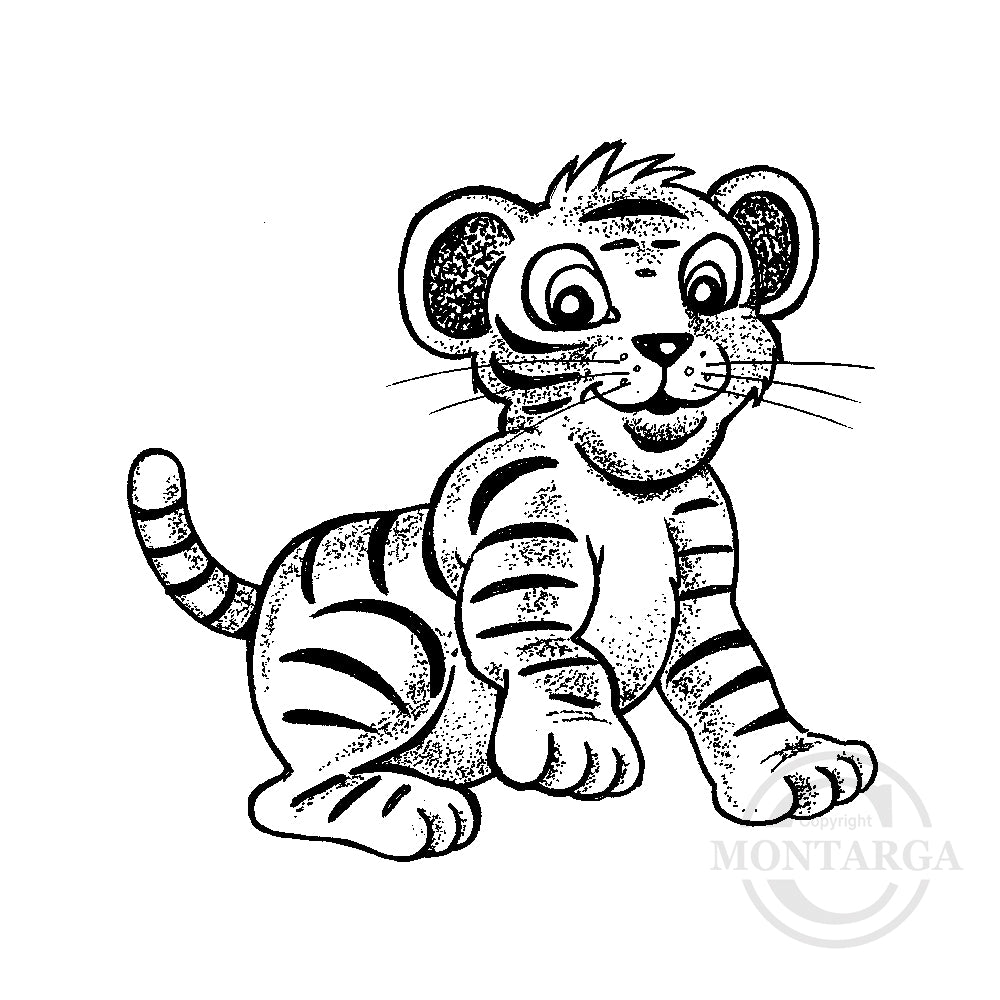 1265 C - Tiger Cub Rubber Stamp