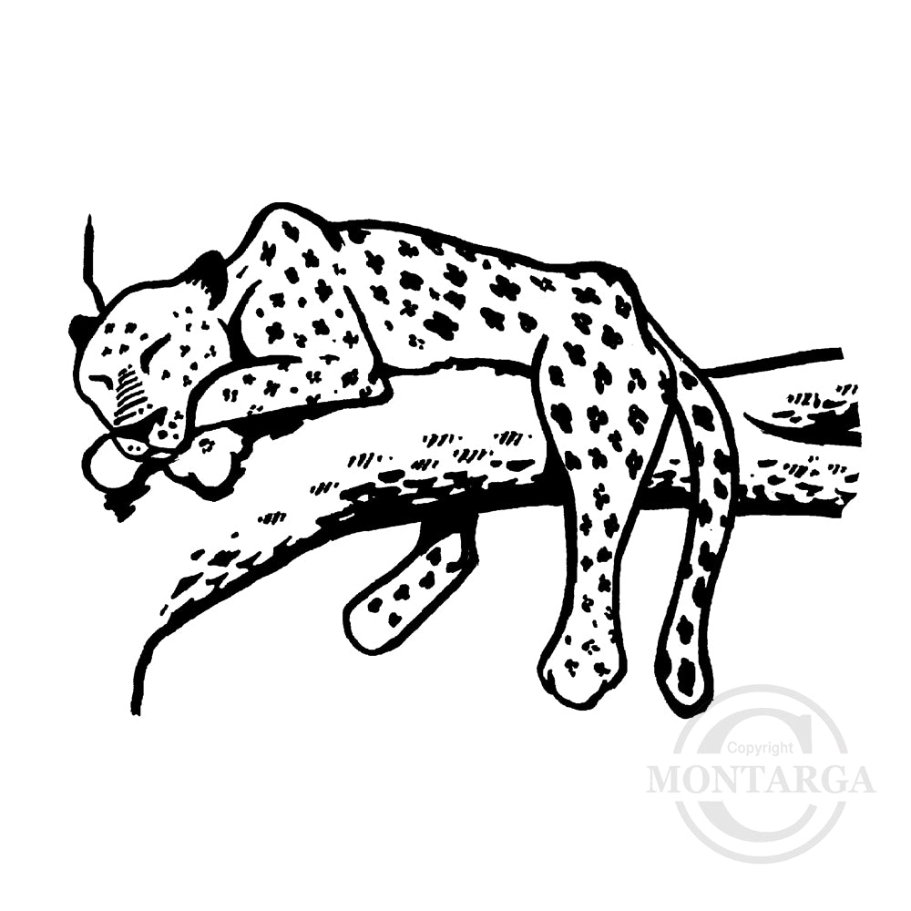 1286 E - Jaguar Rubber Stamp