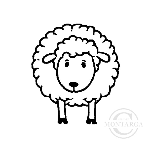 1299 A - Sheep Rubber Stamp