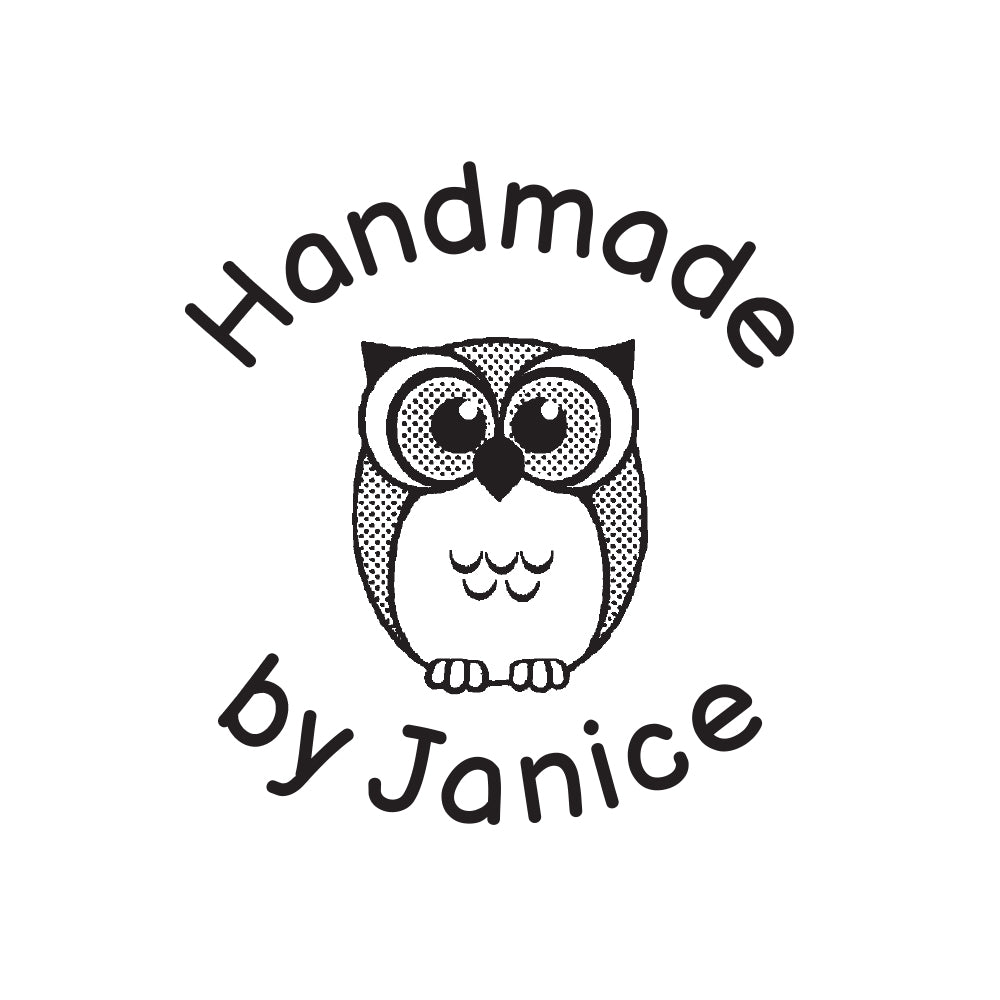 1300 A Owl - Personalised Rubber Stamp