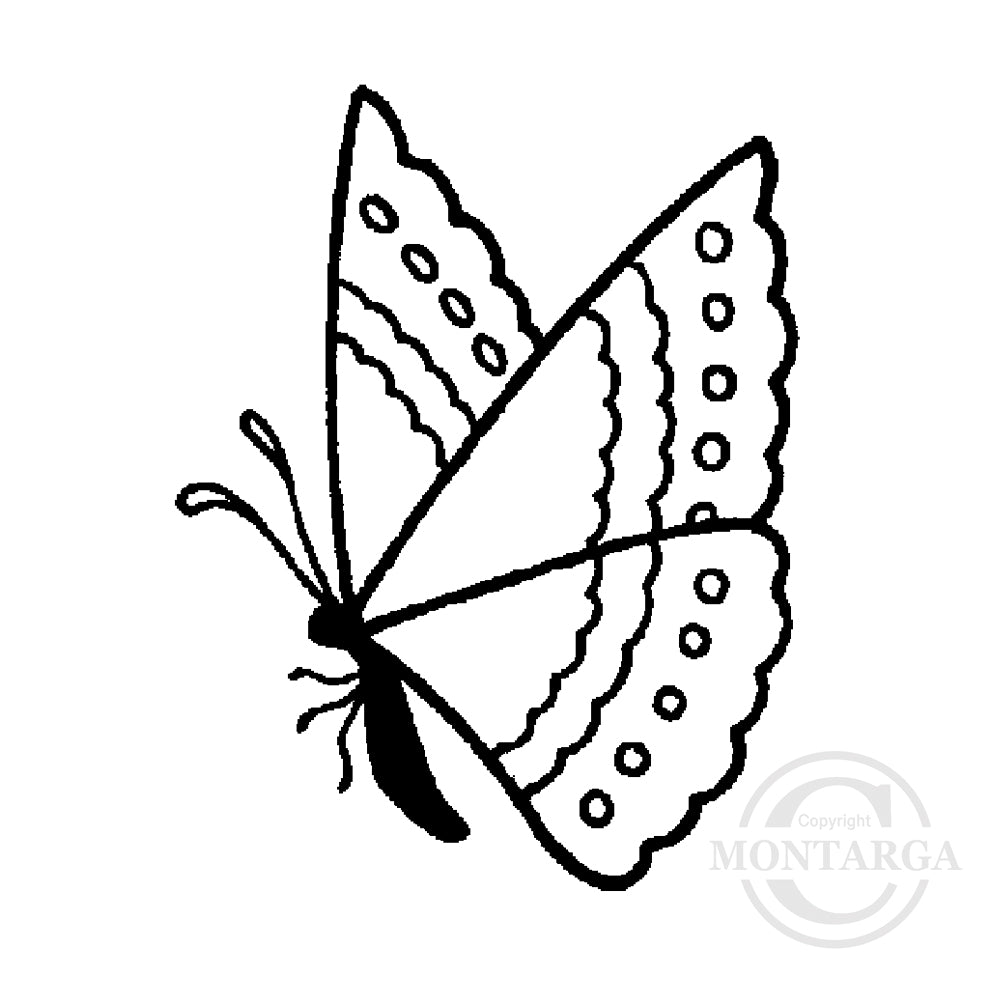 1332 C - Butterfly Rubber Stamp