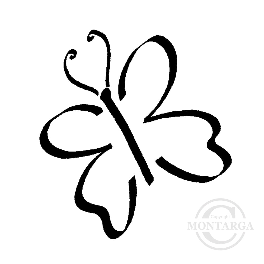 1349 Butterfly Rubber Stamp
