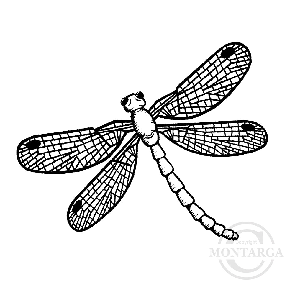 1363 G Dragonfly Rubber Stamp