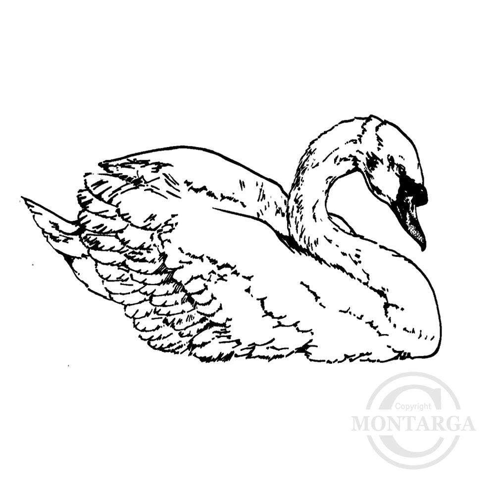 1374 E Swan Rubber Stamp