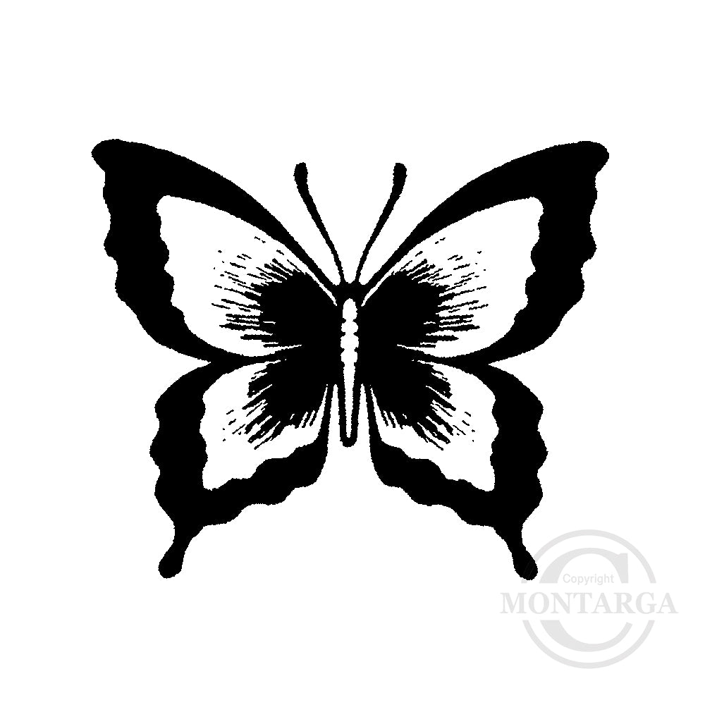 1381 A or C Butterfly Rubber Stamp